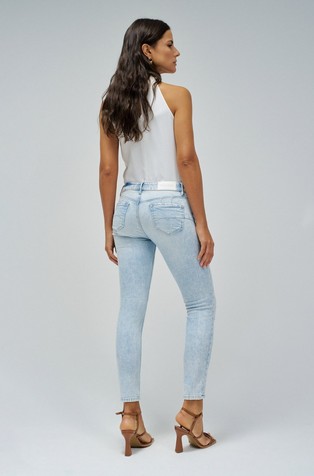 SALSA JEANS Wonder push-up skinny fit jeans hlače s skrajšano dolžino Modra - Blue 3