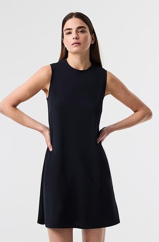 Power Stretch Jersey Mini Dress with Cut Out Detail on the Back