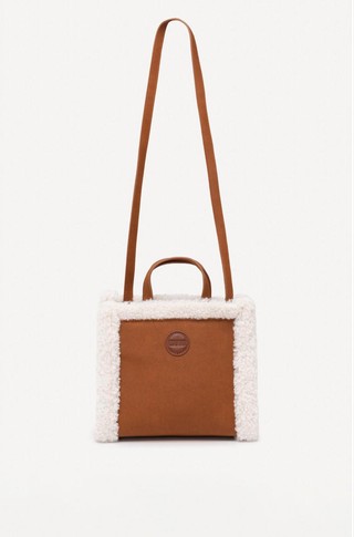 Faux-suede crossbody bag