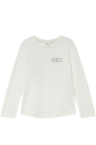 Long sleeve with glittering front and back print