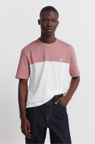 Color block cotton T-shirt