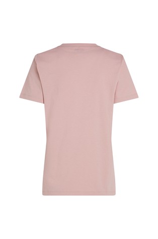 TOMMY HILFIGER Cotton T-shirt with logo print Pink 6