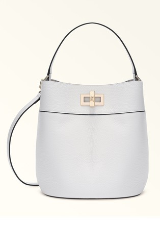 Usnjena bucket torbica