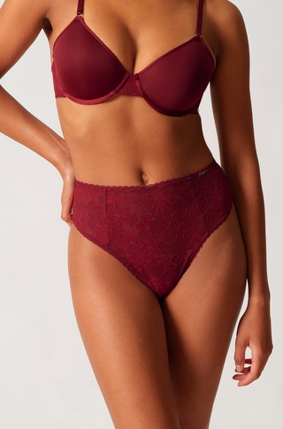 Stretchlace tangice z visokim pasom