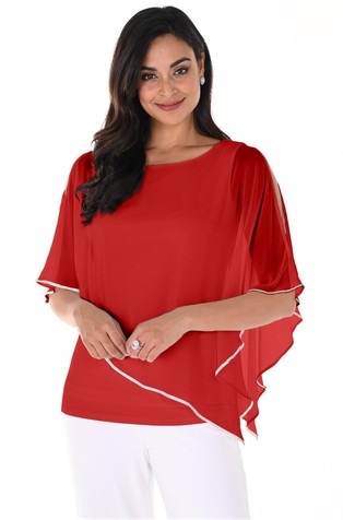 Jersey bluza z asimetričnim ogrinjalom