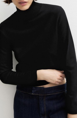 Viscose blend knit sweater