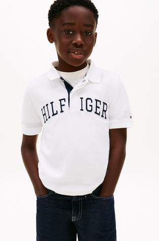 Polo majica s kratkimi rokavi in logo potiskom