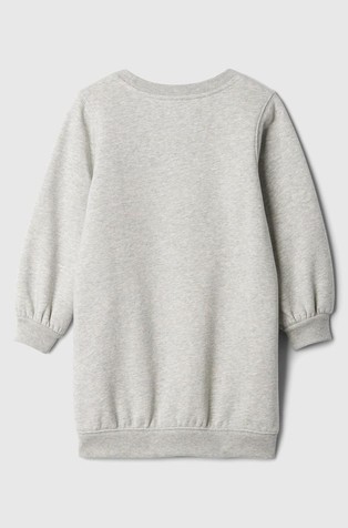 GAP babyGap Athletic Logo Sweatshirt Dress Light Heather Grey B08 2
