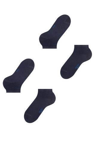 FALKE Happy paket 2 parov nizkih nogavic Modra - Dark Navy 5