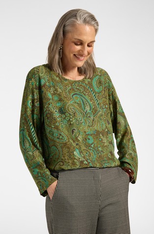 Viskozna bluza s paisley vzorcem