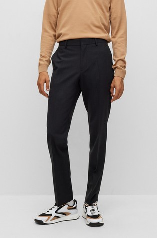 Regular-fit trousers in virgin wool