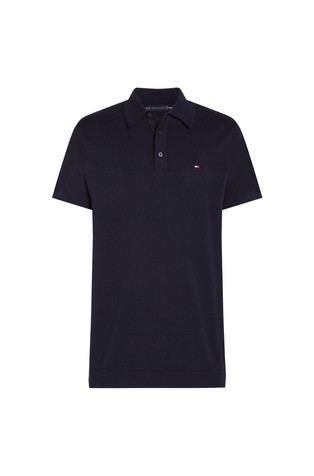 TOMMY HILFIGER Regular fit pletena polo majica Modra - Dark Blue 6