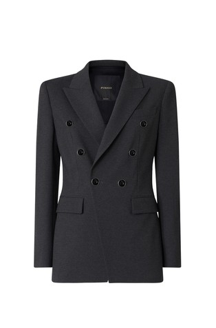 Slim fit suknjič z dvorednim zapenjanjem