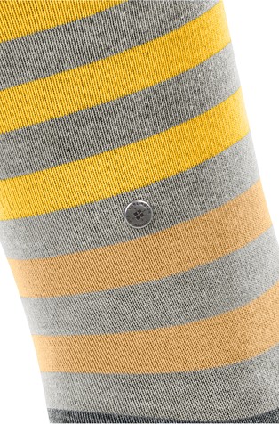 BURLINGTON Blackpool Men Socks Gray / Yellow 4