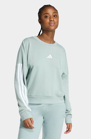Essentials 3-Stripes pulover s frotirano notranjostjo