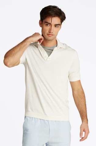 Slim fit polo majica iz mešanice bombaža in liocela