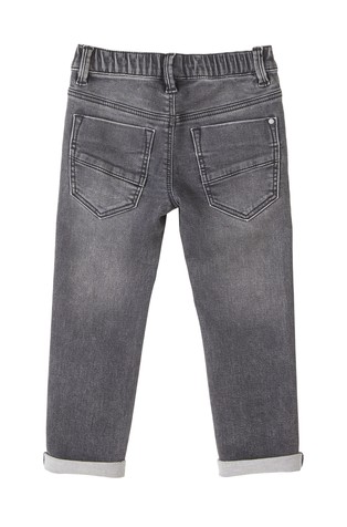 S.OLIVER Slim fit jeans hlače z zatezno vrvico Siva - Light Gray 2