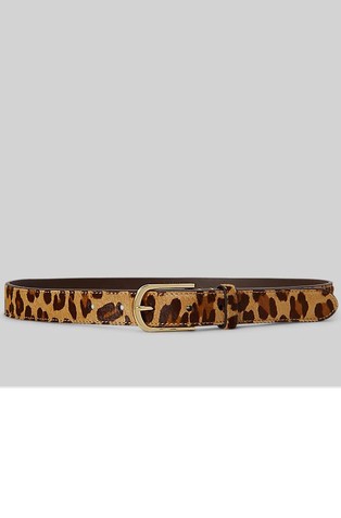 Usnjen pas z leopardjim vzorcem