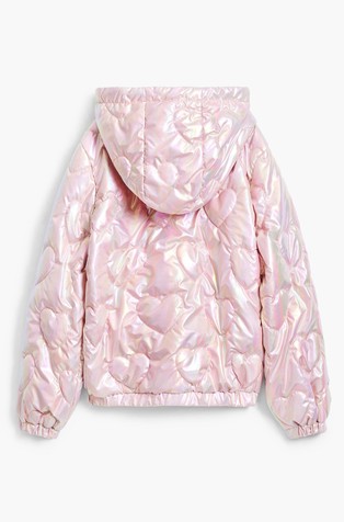 DESIGUAL Metallic quilted jacket Pink 5