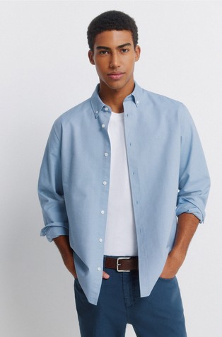 Oxford cotton blend shirt