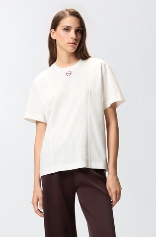 Bombažna majica s kratkimi rokavi in logo našitkom