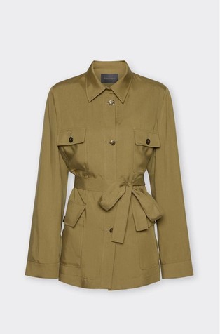 Platnena safari jakna s pasom