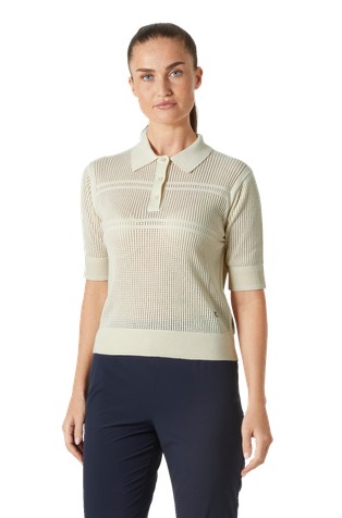 Salt luknjičasto pletena polo majica