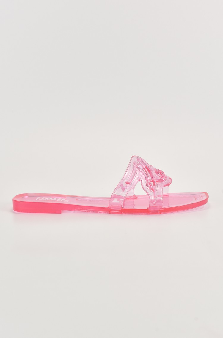 KARL LAGERFELD Siganture gumijasti natikači Roza - Pink 