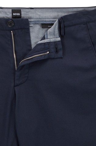 HUGO BOSS Slim fit chino hlače iz bombažnega gabardena Modra - Dark Blue 3