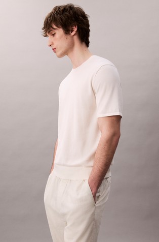 CALVIN KLEIN Supima Cotton Short Sleeve Tee Ivory 2