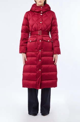 Long down jacket with hood
