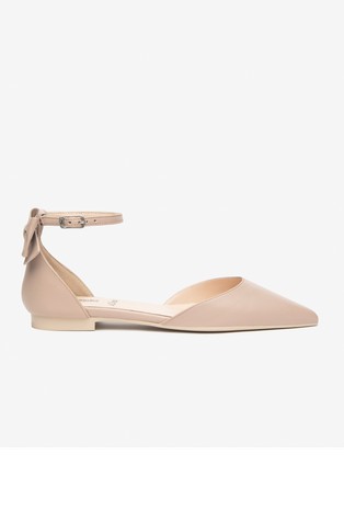 Usnjene balerinke s pentljo