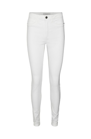 NOISY MAY NMCALLIE high waist skinny fit jeans Bright White 7