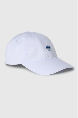 Bombažna kapa s šiltom in logo našitkom