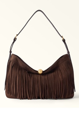 Large Suede Shoulder Bag