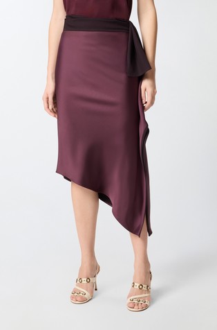 Asimetrično satenasto pencil krilo