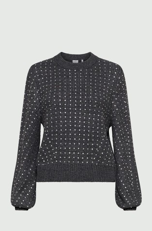 Rhinestone knit sweater