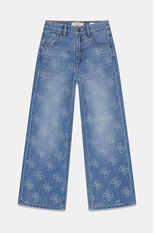 4G Logo jeans hlače z okrasnimi kamenčki