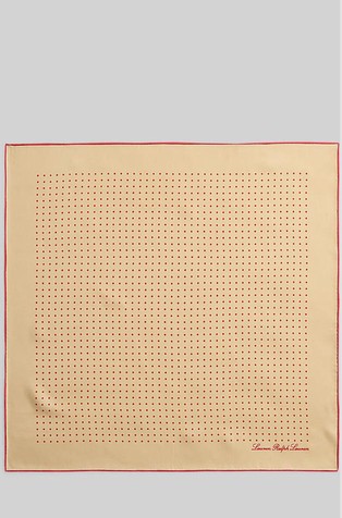 Polka-dot silk twill square scarf