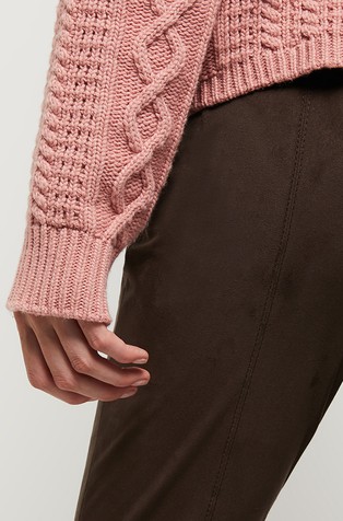 PENNYBLACK Skinny trousers in suede jersey Brown 3