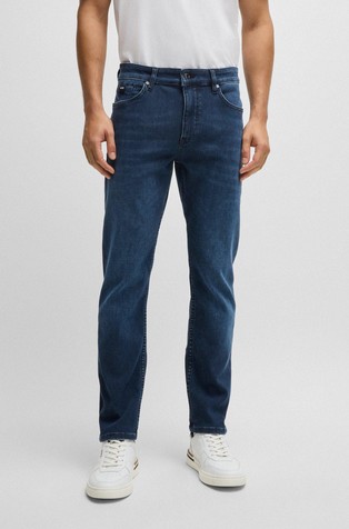 Slim-fit jeans in knitted stretch denim