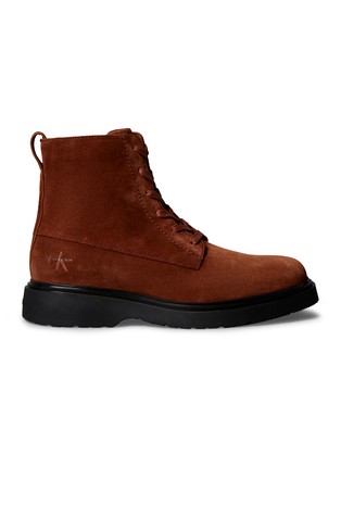 Suede Lace-Up Zip Boots
