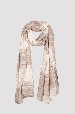 Karirast šal z okrasnimi kamenčki