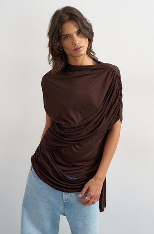 TSBELLS draped viscose top