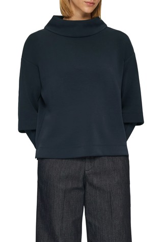 Loose fit scuba sweatshirt with dropped shoulders