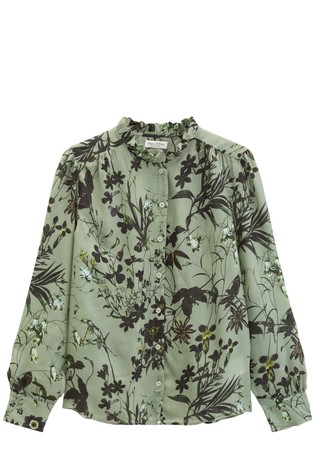 Floral-print viscose blouse