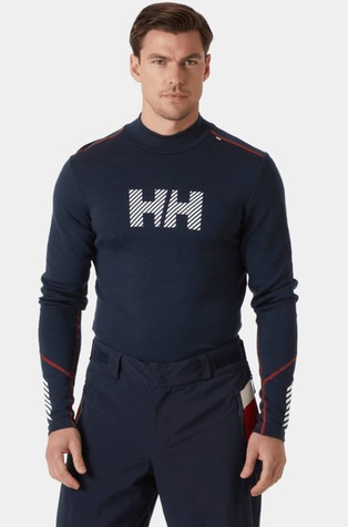 LIFA® Merino logo smučarska majica z dolgimi rokavi