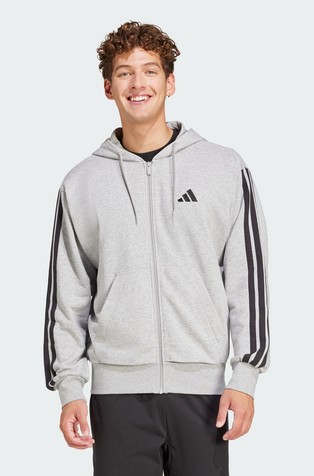 Essential 3-Stripes jopa s kapuco in frotirano notranjostjo