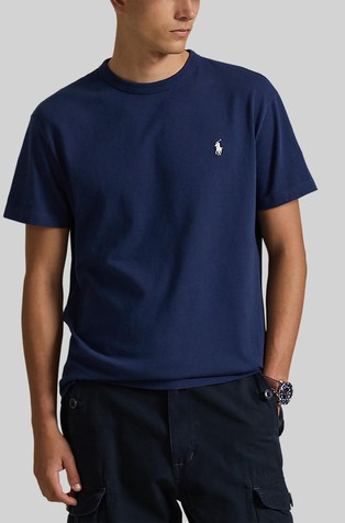 Classic fit majica s kratkimi rokavi iz jerseya