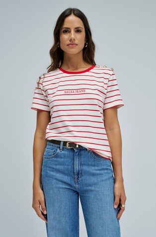 Striped logo T-shirt